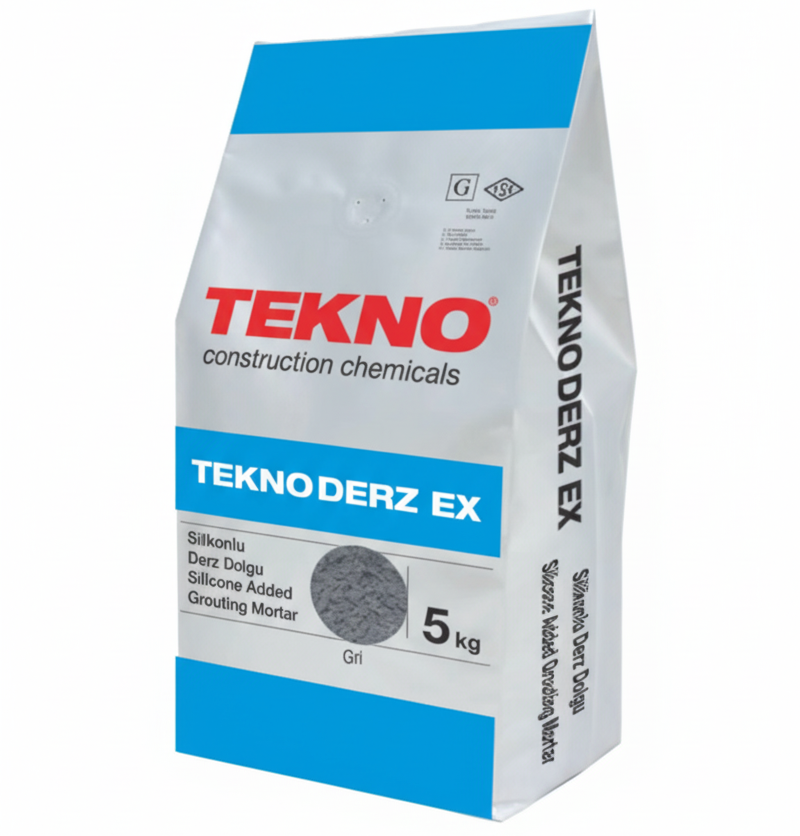 TEKNODERZ EX 5KG Elastik Derz Dolgusu (Gri)